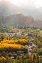 Autumn View of landscape in Leh Ladakh District ,Norther part of India