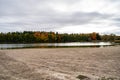 Autumn view of Milne Dam Conservation Park in Markham Royalty Free Stock Photo