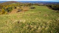 Autumn View of Mountain Meadow with Blue Ridge Mountains in the Background Royalty Free Stock Photo