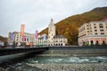 Autumn view of the Mzymta river