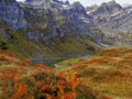 Autumn view of the oberblegisee Royalty Free Stock Photo
