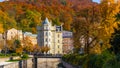 Autumn view of old town of Karlovy Vary (Carlsbad), Czech Republic, Europe Royalty Free Stock Photo