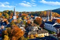 Autumn view over the historic city of Montpelier, Vermont, USA