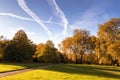 Autumn view in a park in London