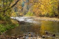 Autumn View of a Peaceful Trout Stream Royalty Free Stock Photo