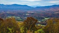 Autumn view of Porter and Taylor Mountains Royalty Free Stock Photo