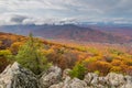 Autumn view from Ravens Roost Overlook, on the Blue Ridge Parkway in Virginia