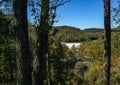 Autumn View of the Roanoke River Dam Royalty Free Stock Photo