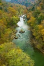 Autumn View of Roanoke River Gorge Royalty Free Stock Photo