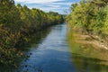 Autumn View of Roanoke River Royalty Free Stock Photo