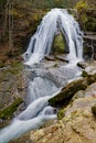 An autumn view of Roaring Run Waterfall located in Eagle Rock in Botetourt County, Virginia - 2. Royalty Free Stock Photo