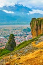 Autumn view of rocks in The Meteora