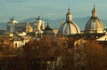 Autumn view of roofs of Rome Royalty Free Stock Photo