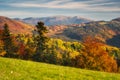 Autumn view from Selciansky diel towards Nova Hola Royalty Free Stock Photo