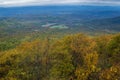 An Autumn View of Shenandoah Valley from the Blue Ridge Mountains Royalty Free Stock Photo