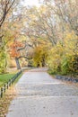 Autumn view of trail on the riverside Royalty Free Stock Photo