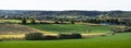 Autumn viniyards and rural landscape in dutch province of south limburg on sunny day Royalty Free Stock Photo