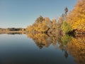Autumn Vintage Mantrap Lake Shot Royalty Free Stock Photo