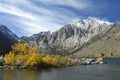 Autumn vista at a mountain lake