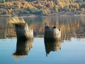 Autumn, Volga river, Vasilsursk Royalty Free Stock Photo