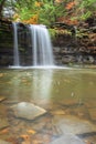 Autumn Waterfall At Bozenkill Royalty Free Stock Photo