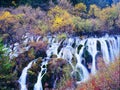 Autumn waterfall in jiuzhaigou Royalty Free Stock Photo