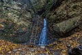 Autumn waterfall at Ram-szakadek . Royalty Free Stock Photo