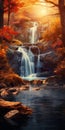 Autumn Waterfall: A Stunning Display Of Colors In Nature
