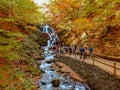 autumn waterfall tourist landmark