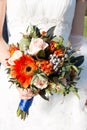 Autumn wedding bouquet close-up Royalty Free Stock Photo