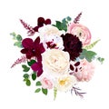 Autumn wedding bunch of flowers. Isolated and editable.