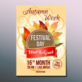 Autumn week festival day poster meet and greet