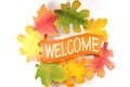 Autumn welcome sign.