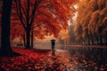 Autumn wellbeing, protect mental health concept. How to Cope With Fall Anxiety. Autumn anxiety or autumn depression concept with