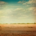 Autumn wheat field lomography. Royalty Free Stock Photo