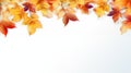 Autumn Whispers: Background Design with Copy Space and Leaves, Embracing the Essence of the Season