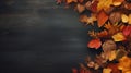 Autumn Whispers: Copy Space Background with Artistic Design and Falling Leaves