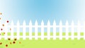 Autumn White Picket Fence Royalty Free Stock Photo