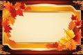 Autumn Whitespace: Leaves Frame on White Background with Versatile Space