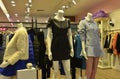 Autumn winter fashion Mannequins in fashion clothing shop