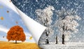 Autumn and winter landscape Royalty Free Stock Photo