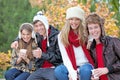 Autumn winter people Royalty Free Stock Photo