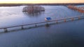 Menasha side of the trestle trail in wisconsin Royalty Free Stock Photo