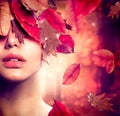 Autumn Woman Portrait Royalty Free Stock Photo