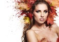 Autumn Woman portrait Royalty Free Stock Photo