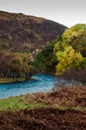 Autumn woodlands and river in northern Scotland Royalty Free Stock Photo