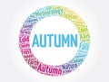 Autumn word cloud collage, concept background Royalty Free Stock Photo