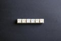 Autumn word is written with computer keys button. Flat lay view Royalty Free Stock Photo