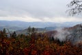 Autumn world of the Wallachian corner of the natural landscape in the Javorniky mountains lost in a veil of fog, Sirakov, 29.10.20