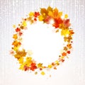 Autumn Wreath of Maple Leaves